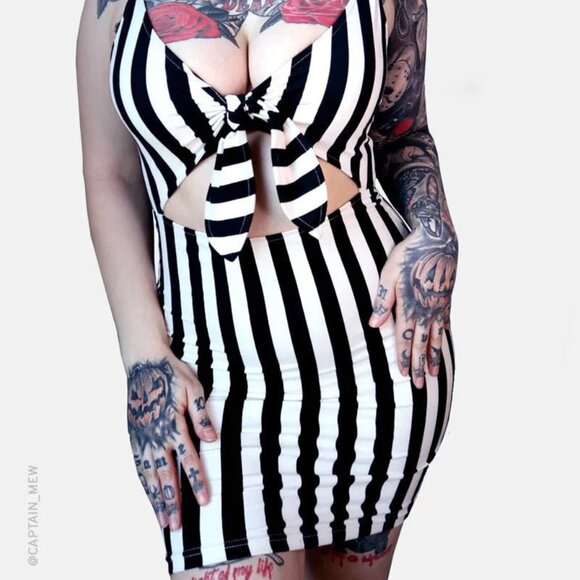 Beetle Front Tie Dress S Forest Ink - Picture 1 of 7